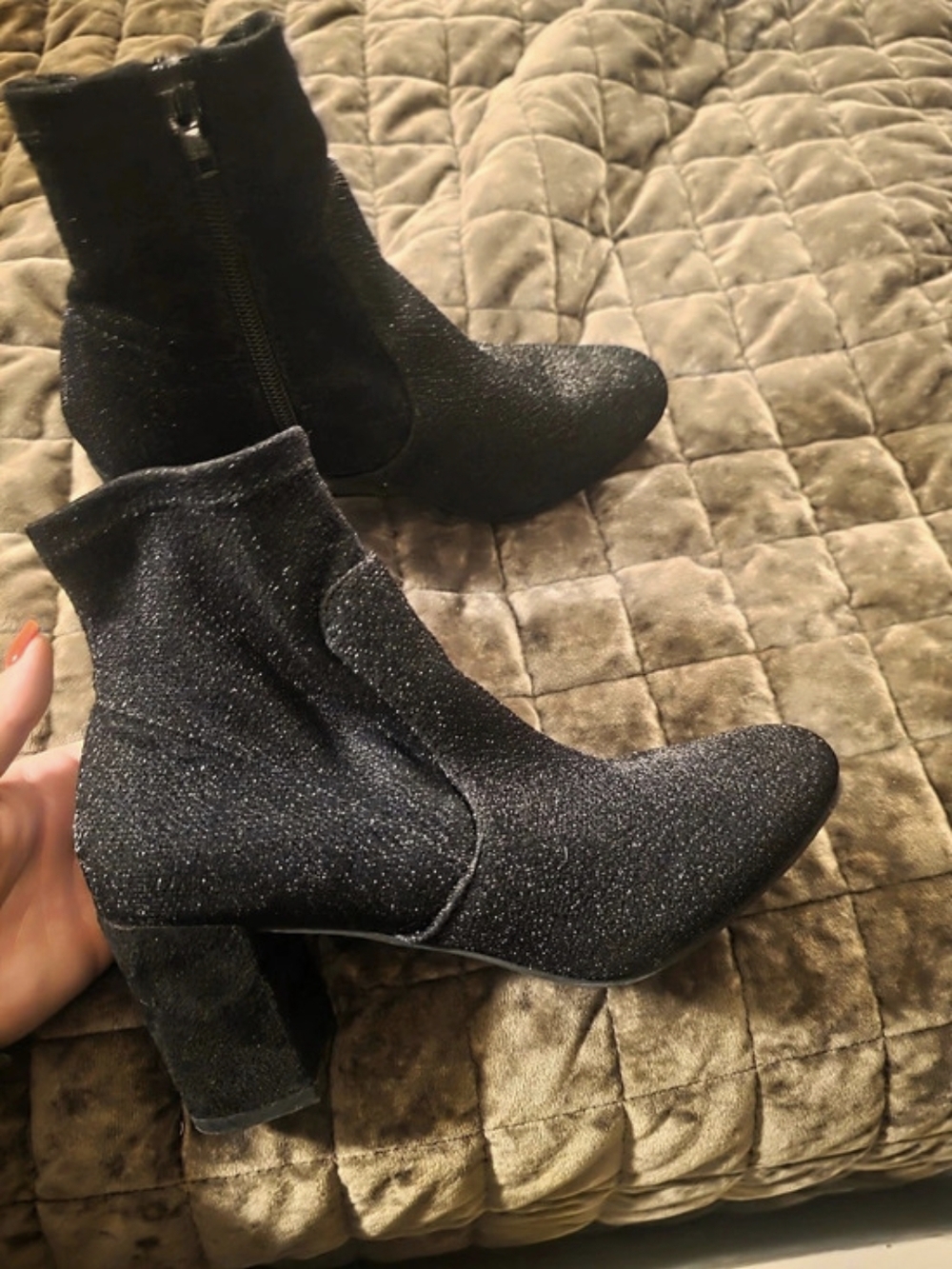 Mari A Glitter Ankle Boots Size 6M Like New